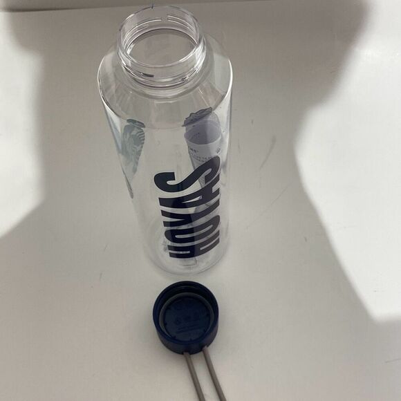 Starbucks Clear Georgetown University Hoyas Reusable Plastic Water Bottle OS NWT - Picture 6 of 6